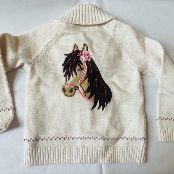 Adorable! NWT GYMBOREE Embroidered Horse Sweater Cardigan 2T - Picture 4 of 6